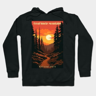 Great Smoky Mountains national park vintage travel poster Hoodie